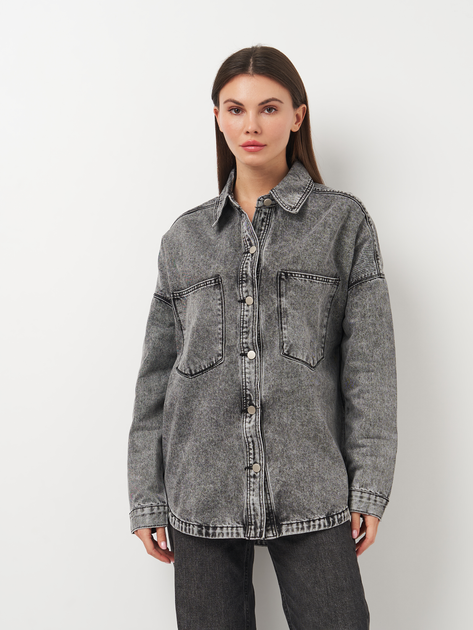 Рубашка джинсовая оверсайз женская Liana 217 4XL Серая (ROZ6501098392) 