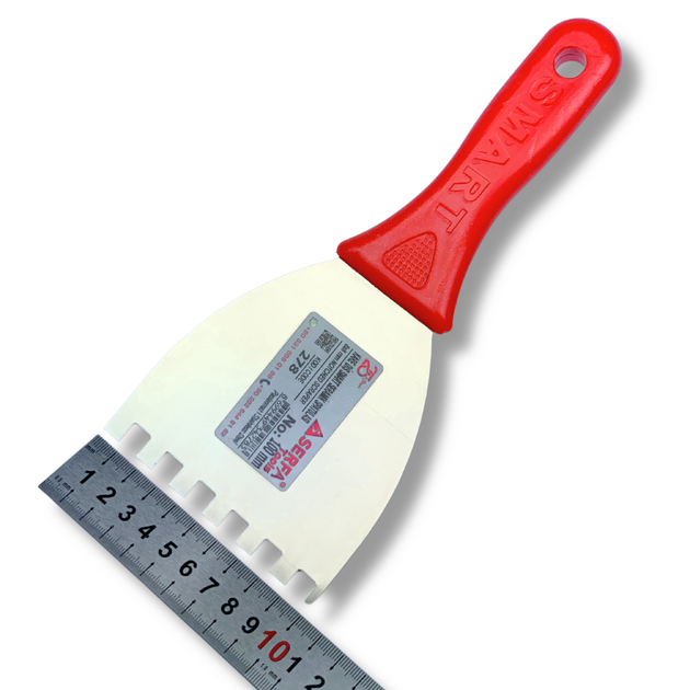 Зубчатий шпатель Seramik Spatula Smart 10 см, зуб 8 мм, нержавеющая сталь (278) - изображение 3