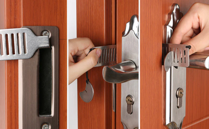 Портативний замок двері Door Lock Giz2 для студентів, подорожей, готелів, номери, гуртожитки, спальні. - зображення 7