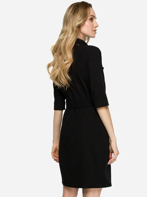 Sukienka marynarka damska z paskiem Stylove S120 S Czarna (5903068421587) - obraz 2