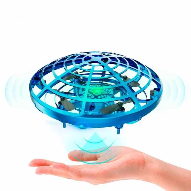 Игрушка летающая тарелка Flying UFO аккумуляторная Blue (7_01334) - изображение 2