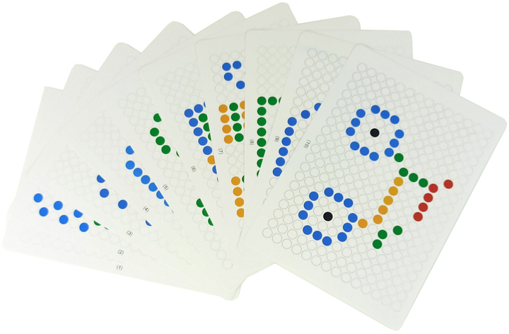Мозаїка LEAN Toys Magpad Dots 16100 Магнітна дошка з намистинами 5 кольорів 100 деталей Жовта (5905679076477) - зображення 4