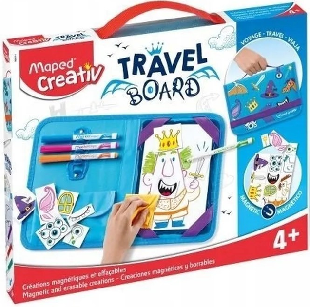 Креативний набір Maped Travel Board Set Магнітна дошка в дорожньому футлярі (3154149693115) - зображення 1