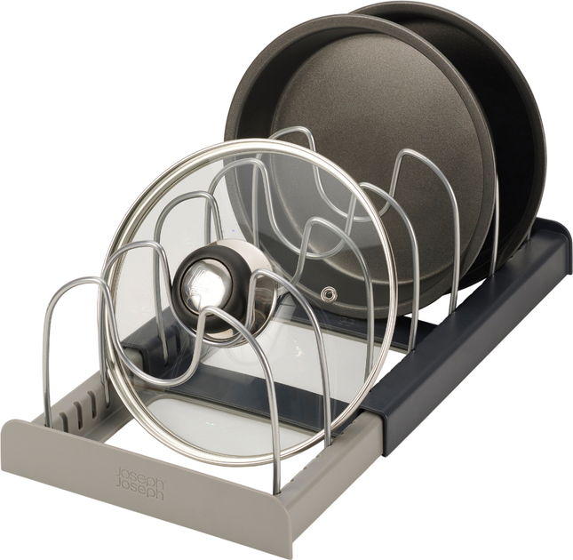 Organizer na naczynia i pokrywki Joseph Joseph DrawerStore rozsuwany 14.7 x 20.4 x 30.6 - 56 cm Szary (5028420002911) - obraz 4