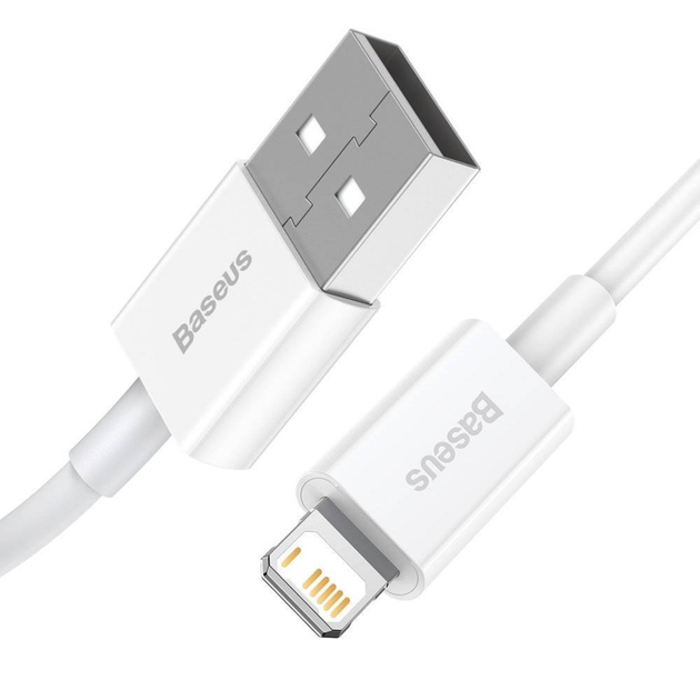 Зарядний кабель Baseus Superior Series Lightning 2.4A 2m White (CALYS-C02) - изображение 3