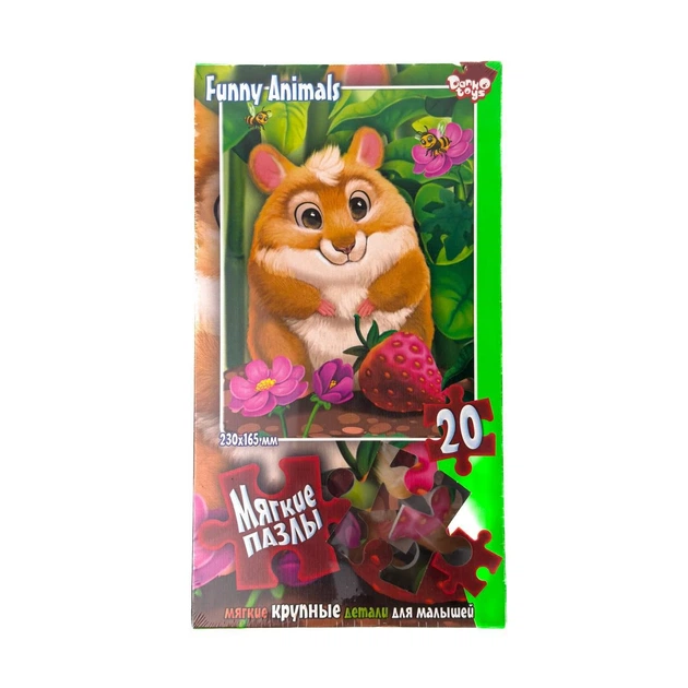 Пазлы мягкие 20 элементов Funny Animals ДТ-ПЗ-05-57 Герои мультфильмов - Фото 2 Пазлы мягкие 20 элементов Funny Animals ДТ-ПЗ-05-57 Герои мультфильмов - изображение 2