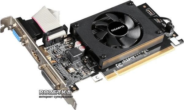 Gigabyte PCI-Ex GeForce GT 710 2048MB DDR3 (64bit) (954/1800) (HDMI, DVI, VGA) (GV-N710D3-2GL) - изображение 2