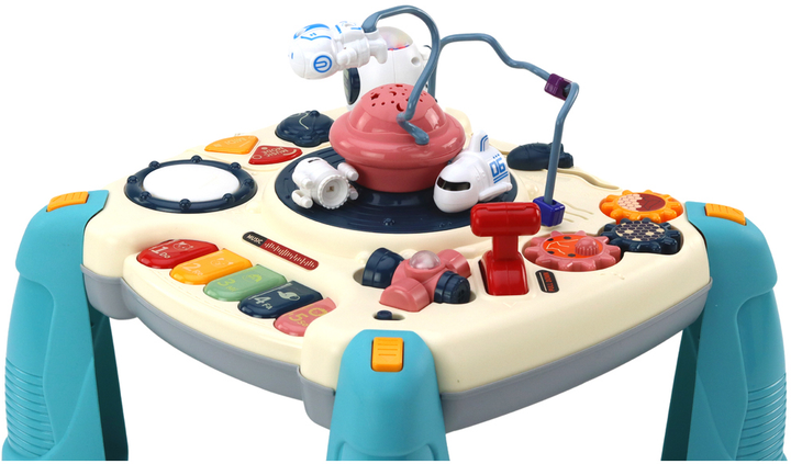 Розвивальний столик LEAN Toys Інтерактивне піаніно Космос Блакитний (5905991003823) - зображення 5