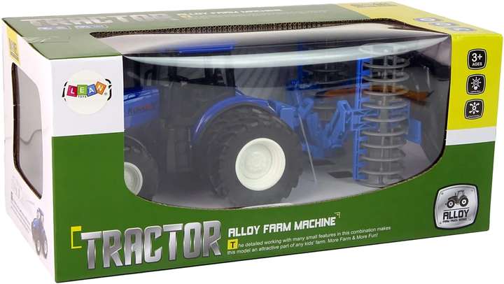 Traktor zdalnie sterowany LEAN Toys z pługiem 1:24 (5905323215481) - obraz 1