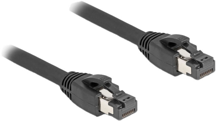 Kabel Delock sieciowy RJ45 Cat.8.1 S/FTP do 40 Gbps Black 15 m (4043619802388) - obraz 1