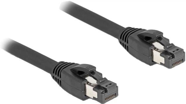 Кабель Delock мережевий RJ-45 Cat.8.1 S/FTP до 40 Gbps Black 3 м (4043619802357) - Фото 1 Кабель Delock мережевий RJ-45 Cat.8.1 S/FTP до 40 Gbps Black 3 м (4043619802357) - зображення 1
