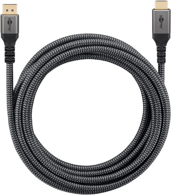 Кабель Goobay Plus DisplayPort до HDMI 4K 60 Гц Gray 5 м (4040849652714) - зображення 4