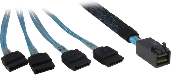 Кабель Inter-Tech SFF 8643 - 4x SATA 0.5 м (4260133128309) - зображення 1