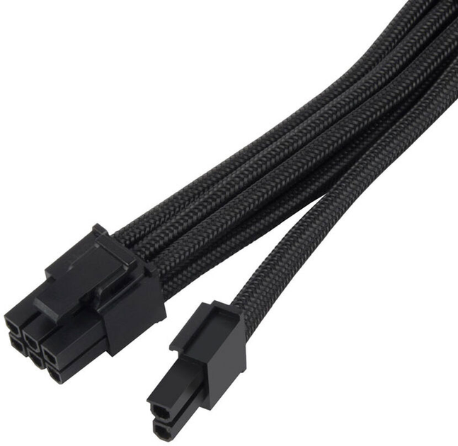 Kabel przedłużający zasilanie SilverStone SST-PP07E-PCIB Black 0.3 m (4710679810195) - obraz 3