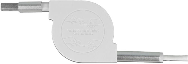Висувний кабель для зарядки Delock USB-A до Micro-USB + USB-C + Lightning 1 м (4043619858507) - зображення 3