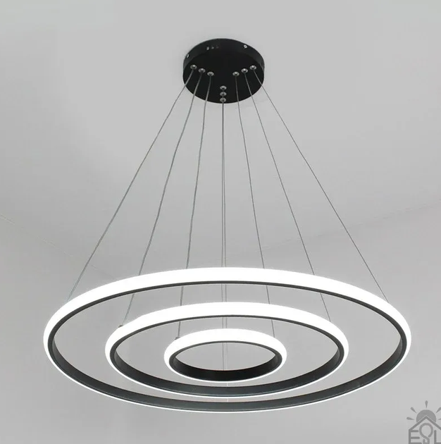 Світлодіодна люстра LATTE 75W 3R-ON/OFF-600x1100-BLACK/WHITE-220-IP20 - зображення 5