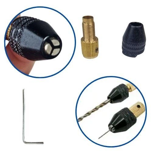 Патрон кулачковий mini 0.3-3.5мм для мікродрелі з валом 2.35мм для PCB - Фото 3 Патрон кулачковий mini 0.3-3.5мм для мікродрелі з валом 2.35мм для PCB - зображення 3