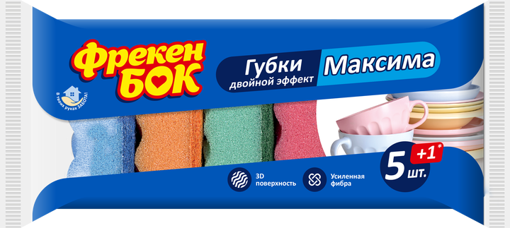 Губка кухонна Фрекен БОК Максима 5 шт (4820048480185) – в інтернет ...
