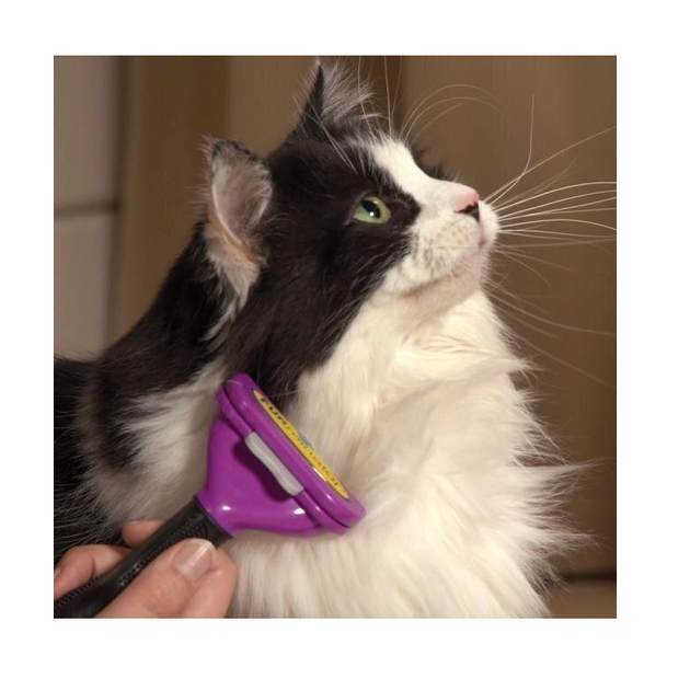 Расческа для удаления шерсти у животных Furminator фурминатор для длинношерстных собак и кошек 6.8 см Фиолетовый (МС-1100) - Фото 5 Расческа для удаления шерсти у животных Furminator фурминатор для длинношерстных собак и кошек 6.8 см Фиолетовый (МС-1100) - изображение 5
