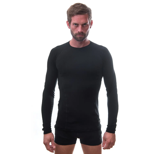 Термофутболка чоловіча Sensor Merino DF LS black (SM11M-black-S) - зображення 4