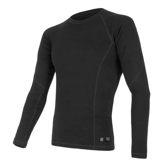 Термофутболка чоловіча Sensor Merino DF LS black (SM11M-black-S) - зображення 2