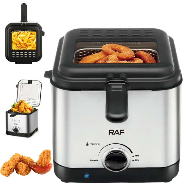 Електрична фритюрниця для смаження без олії RAF Deep Fryer R.5300 1000Вт 2.5 л - Фото 7 Електрична фритюрниця для смаження без олії RAF Deep Fryer R.5300 1000Вт 2.5 л - зображення 7