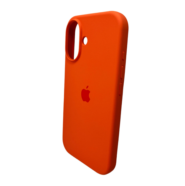 Защитный чехол-накладка Silicone Full Case AA Open Cam для Apple iPhone 16 Orange (FullOpeAAi16-52) - изображение 3