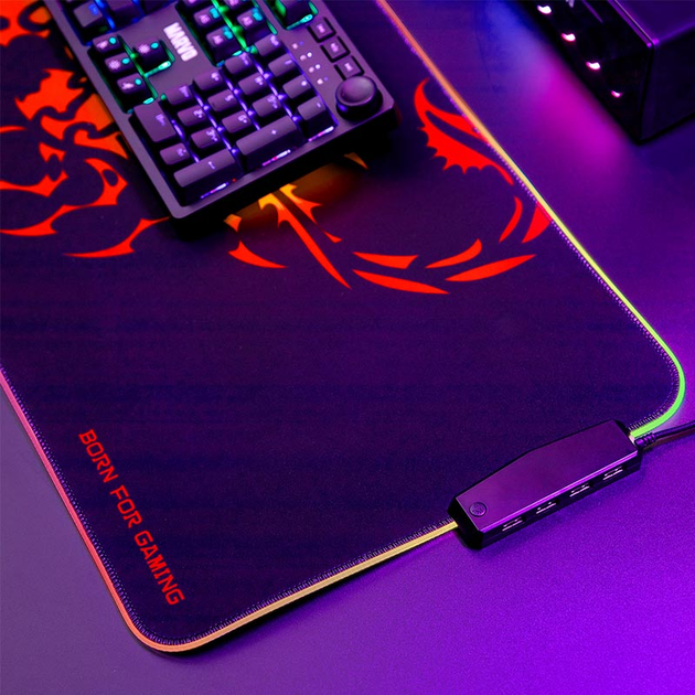 Килимок для миші MARVO MG011 RGB Gaming Mouse Pad 80х30см Чорний - зображення 6