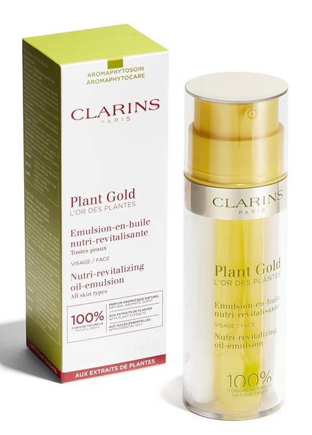 Емульсія для обличчя Clarins Plant Gold Nutri-Revitalizing Oil-Emulsion 35ml - Фото 2 Емульсія для обличчя Clarins Plant Gold Nutri-Revitalizing Oil-Emulsion 35ml - зображення 2