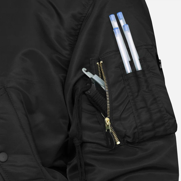 Бомбер мужской Alpha Industries MA-1 M Черный (640631433503) - изображение 10