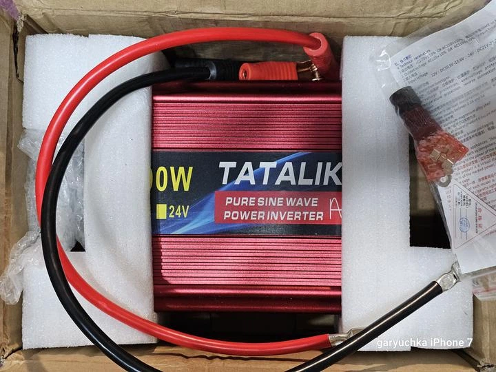 Перетворювач напруги, інвертор 24 вольт Tataliken 4000 W 24-220V DC/AC Правильний чистий синус - зображення 3