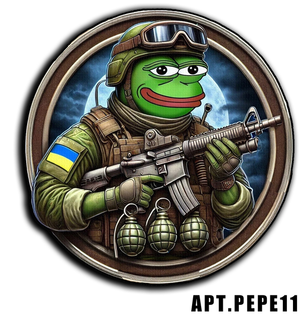 Военный шеврон Shevron.patch боевой Пепе с автоматом (PEPE11) - изображение 2