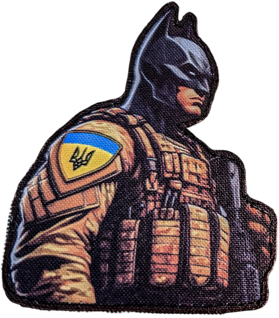 Військовий шеврон Shevron.patch Бетмен зі зброєю на липучці (BATMAN7) - зображення 1