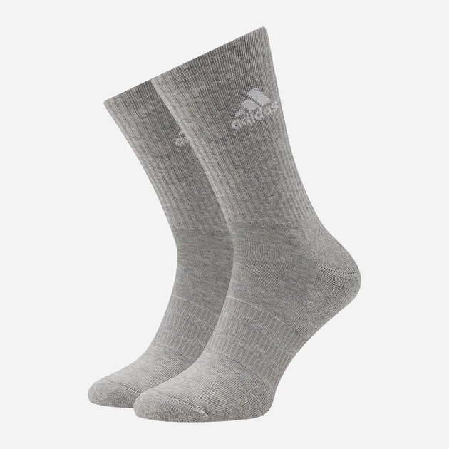 Набор мужских носков высоких хлопковых Adidas C SPW CRW IC1311 L (43-45) 3 пары Белый/Серый/Черный (4066746329566_1) - изображение 3