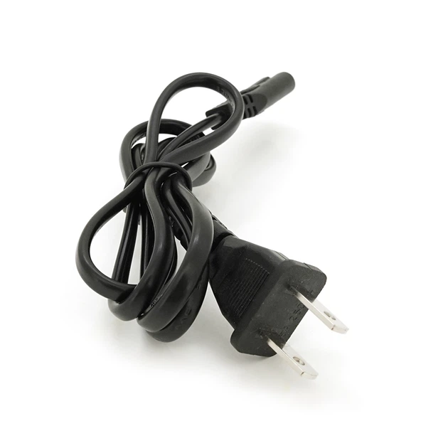 Кабель живлення CN 0.7 m, 0.5mm, PC-184/2 A-C7 2 pin (американський роз'єм), Black, OEM Q50 - Фото 2 Кабель живлення CN 0.7 m, 0.5mm, PC-184/2 A-C7 2 pin (американський роз'єм), Black, OEM Q50 - зображення 2