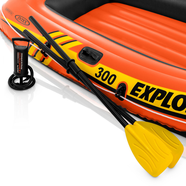 Надувний човен Intex Explorer Pro 300 244 x 117 x 36 см 58358 Оранжевий (6941057453583) - зображення 3