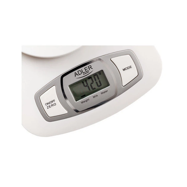 Ваги кухонні з чашею Adler AD 3137 White - Фото 2 Ваги кухонні з чашею Adler AD 3137 White - зображення 2