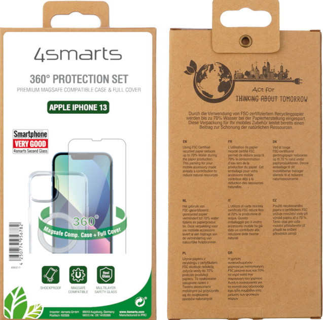 Szkło hartowane 4smarts X-Pro 360° + etui dla iPhone 13 (4250774956782) - obraz 4