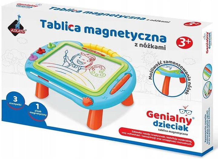 Tablica magnetyczna Askato na nogach (6901440103730) - obraz 1