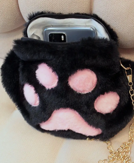 Пушистая, мягкая аниме сумочка Лапка подростковая для косплея Hello Kitti Куроми Kuromi черный (AN)26367 - Фото 3 Пушистая, мягкая аниме сумочка Лапка подростковая для косплея Hello Kitti Куроми Kuromi черный (AN)26367 - изображение 3