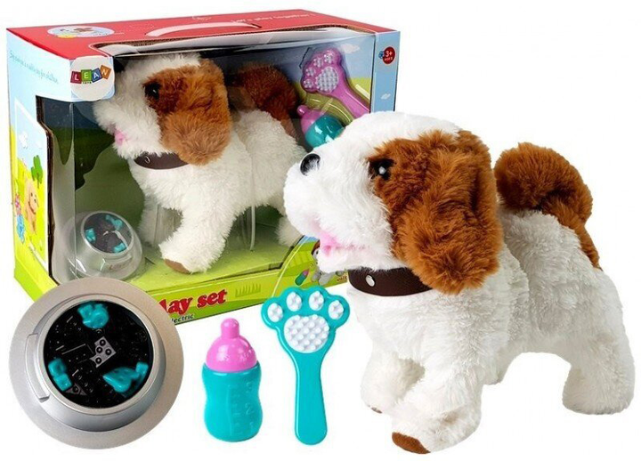 Zabawka interaktywna LEAN Toys Pluszowy szczeniak z akcesoriami (5905884454770) - obraz 3