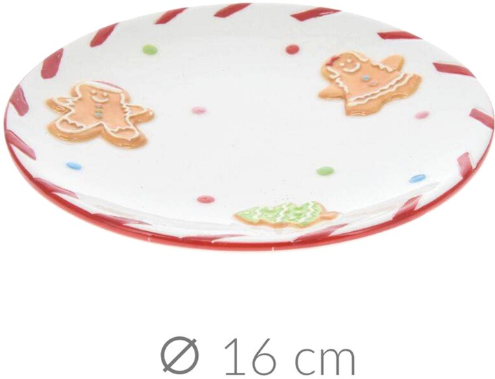 Talerz Home Styling Collection Gingerbread świąteczny Ø 16 cm (8720573819725) - obraz 2