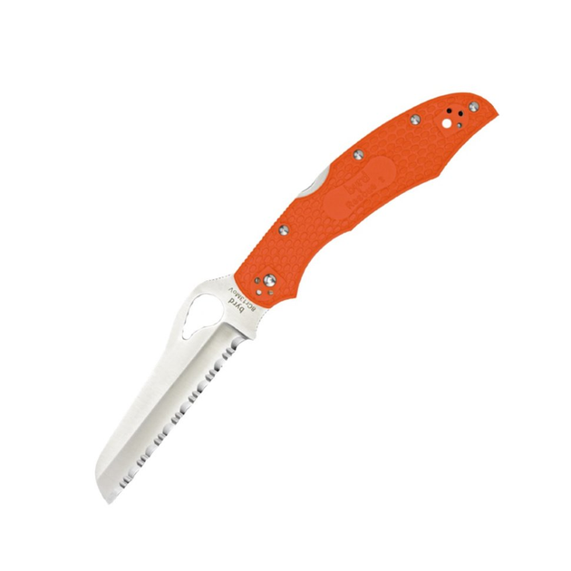 Нож Spyderco Byrd Large Rescue 2, серрейтор (оранжевый) - зображення 1