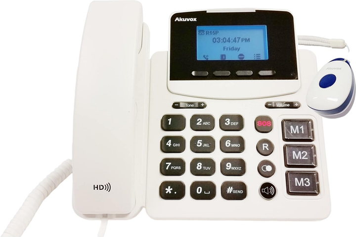 Telefon IP Akuvox R15P Health Care Phone with SOS Button White (6933964801632) - obraz 1