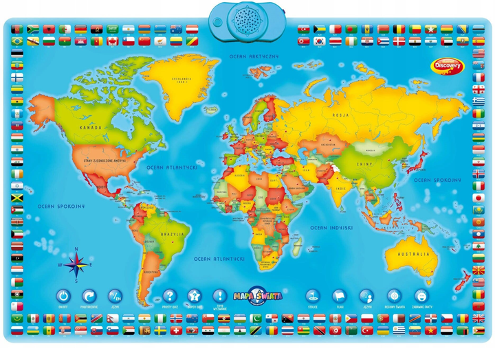 Zabawka interaktywna Dumel Mapa świata (3760145060853) - obraz 2
