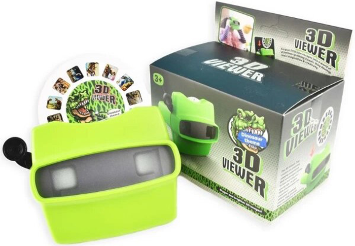 Projektor-okulary Robetoy 3D Viewer Dinozaury 12 cm Zielony (7300009590025) - obraz 1