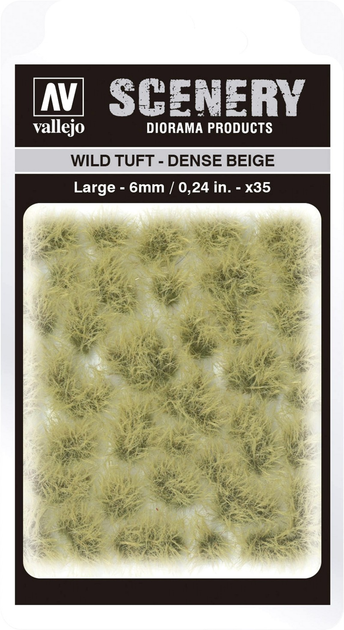 Trawa do dekoru Vallejo SC412 Scenery Wild Tuft Dense Beige 6 mm x 35 (8429551986106) - obraz 1