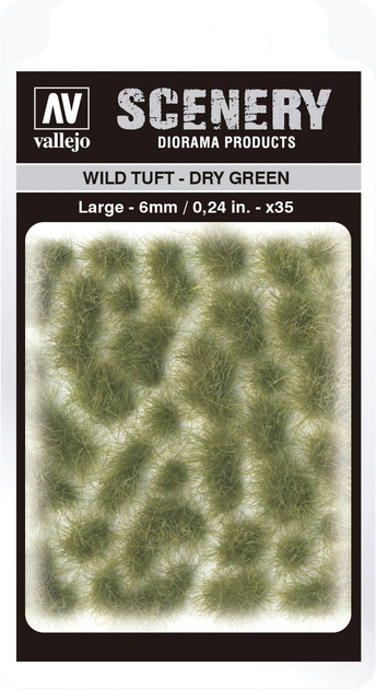 Trawa do dekoru Vallejo SC415 Scenery Wild Tuft Dry Green 6 mm x 35 (8429551986137) - obraz 1