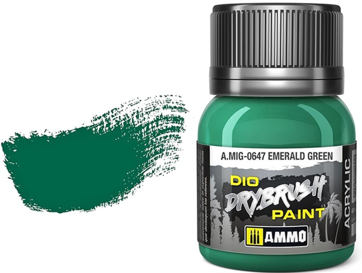 Фарба Ammo DIO Drybrush 40 мл Смарагдово-зелена (8432074006473) - зображення 1