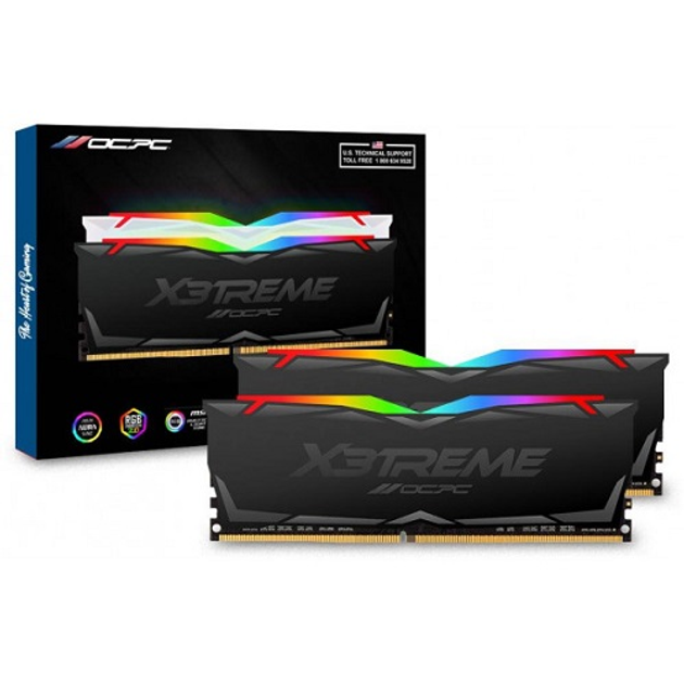 Оперативная память DDR4 OCPC MMX3A2K64GD436C18 64Gb 3600MHz 2х32Gb X3 RGB Black Kit - изображение 3